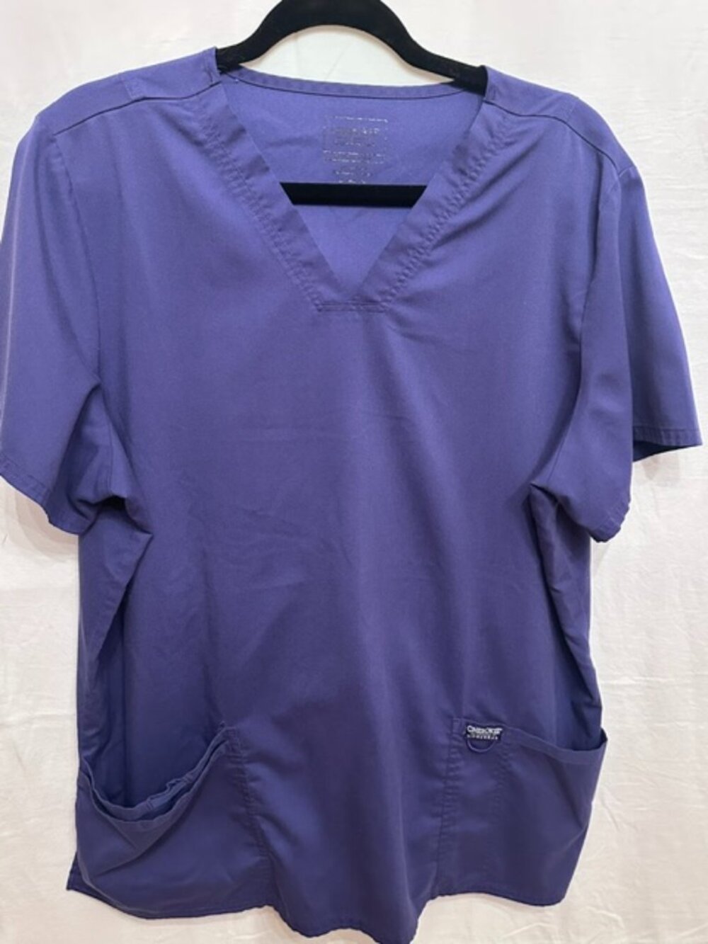 Cherokee Revolution Purple V-Neck Scrub Top XL WW620 Stretch Nurse Medical